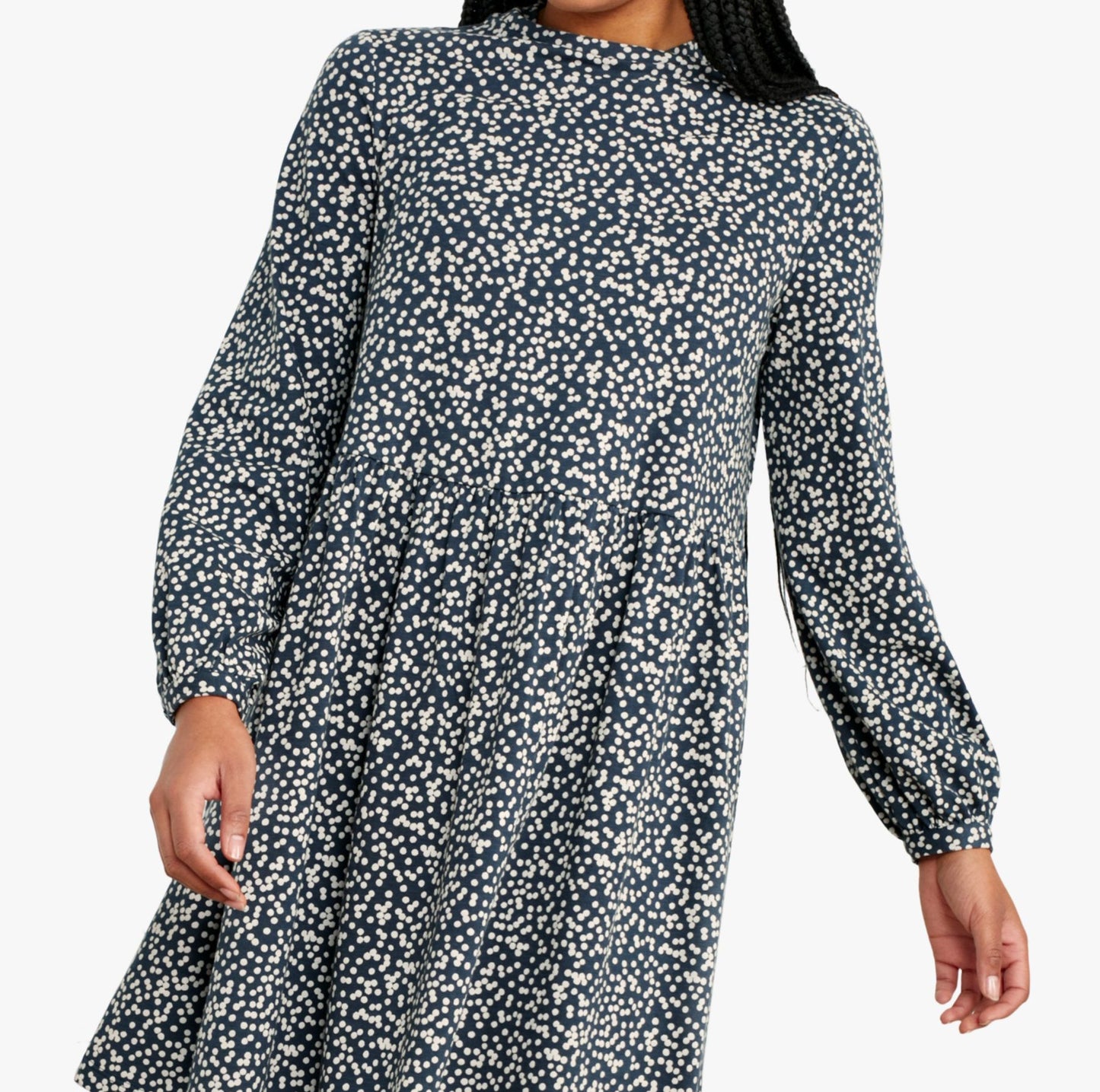 Selena Spotty Slub Jersey Dress