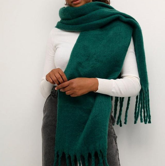 Hazel Chunky Scarf in Forest