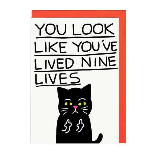 Nine Lives Cat Card