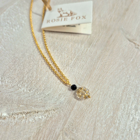 Gold & Navy Starstone Gemstone Belle Necklace