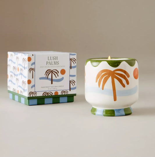 Paddywax Palm Tree Ceramic Soy Candle