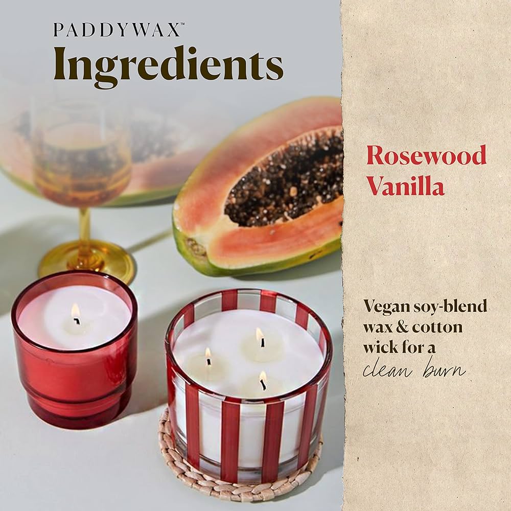 Paddywax Al Fresco Soy Candle - Rosewood Vanilla