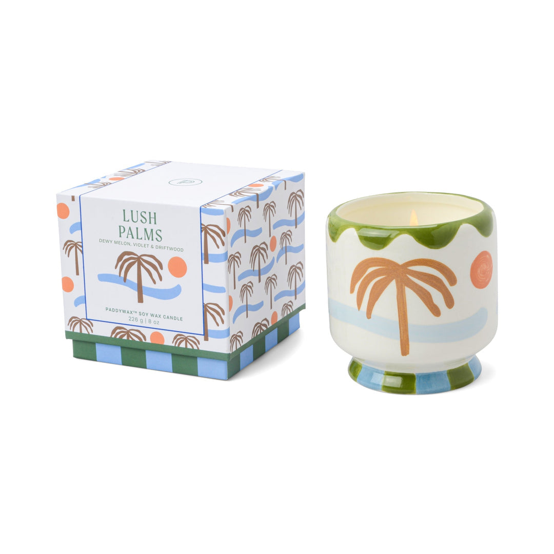 Paddywax Palm Tree Ceramic Soy Candle