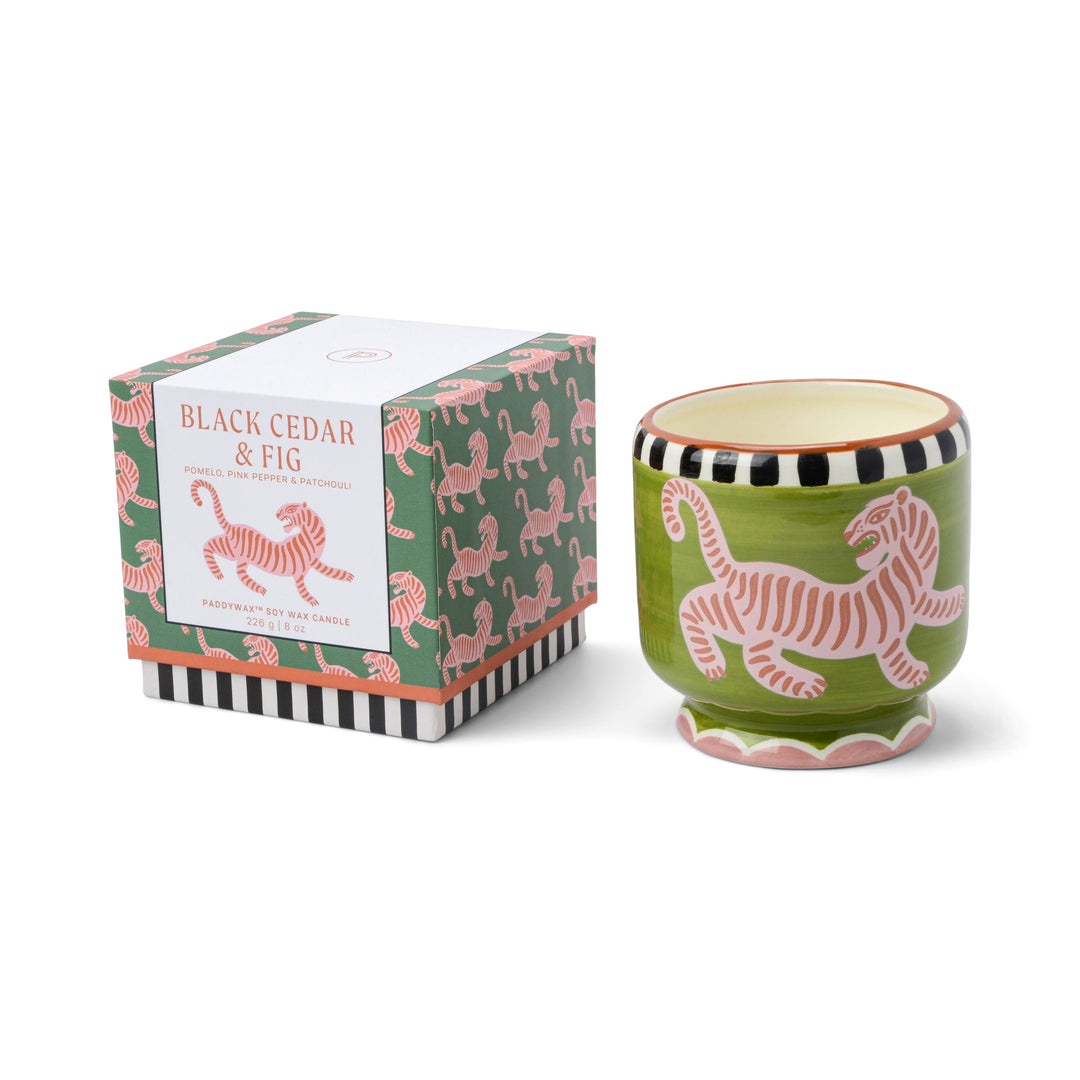 Paddywax Tiger Ceramic Soy Candle