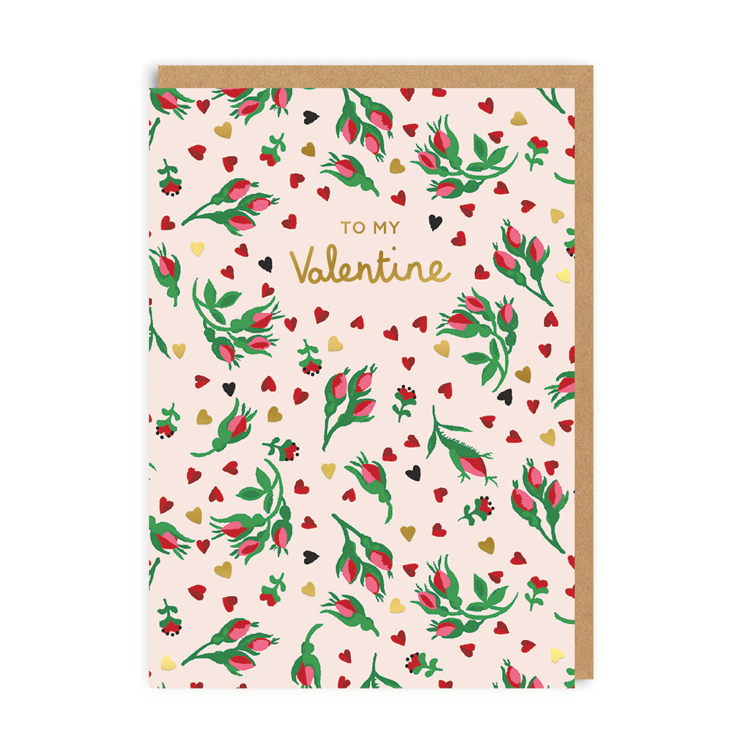 Cath Kidston Rosebud Happy Valentine's Greeting Card