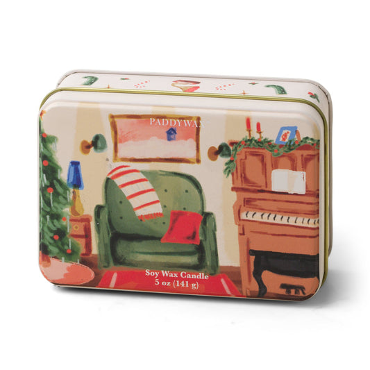 Paddywax Christmas Tin - Pomegranate Spruce