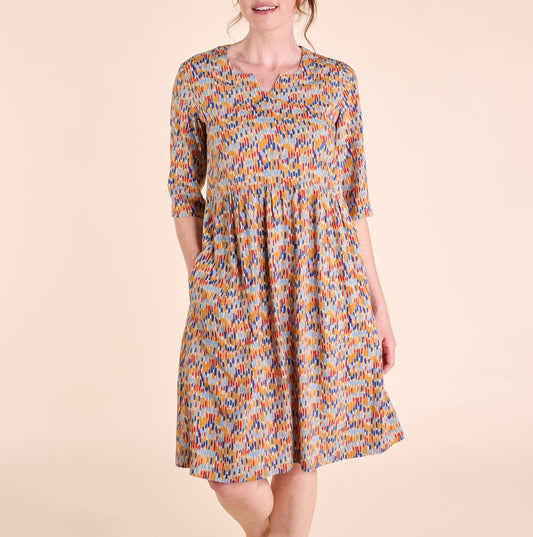 Nomads Multi Printed 3/4 Sleeve Dress