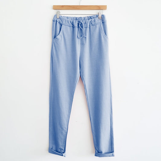 Cotton Lounge Pants in Blue