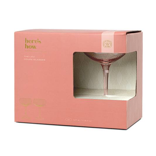 The Lou Coupe Glass - Set of 2 in Blush