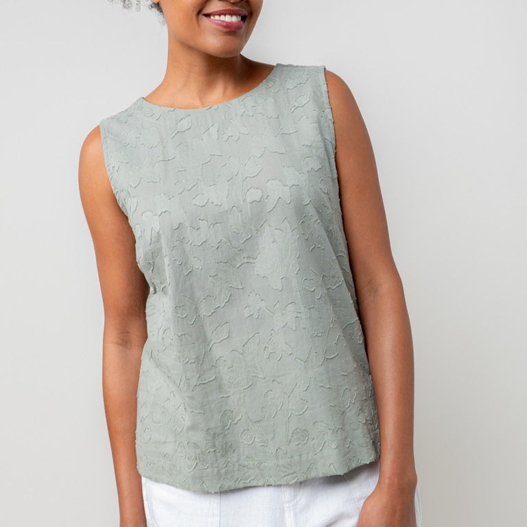 Lily & Me Cora Jacquard Vest in Sage