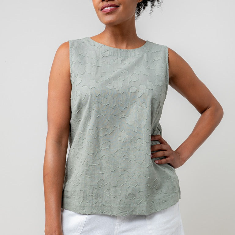 Lily & Me Cora Jacquard Vest in Sage