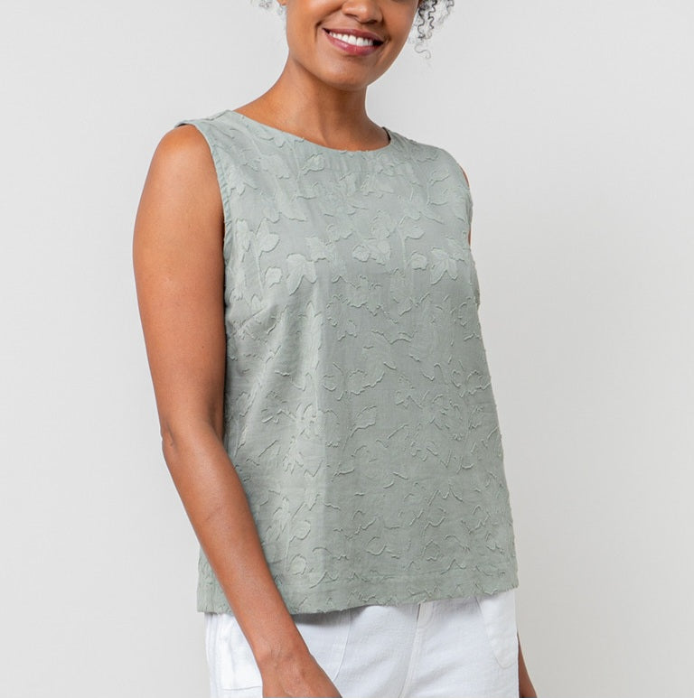 Lily & Me Cora Jacquard Vest in Sage