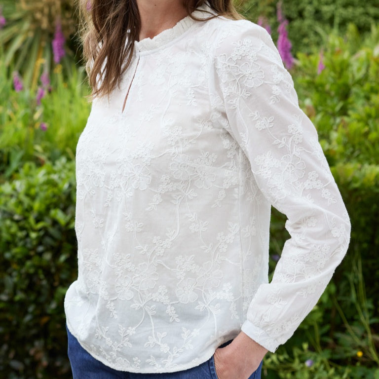 Lily & Me Emily Embroidered Blouse