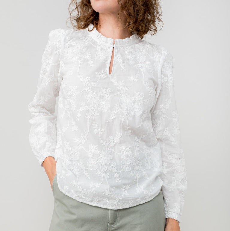 Lily & Me Emily Embroidered Blouse