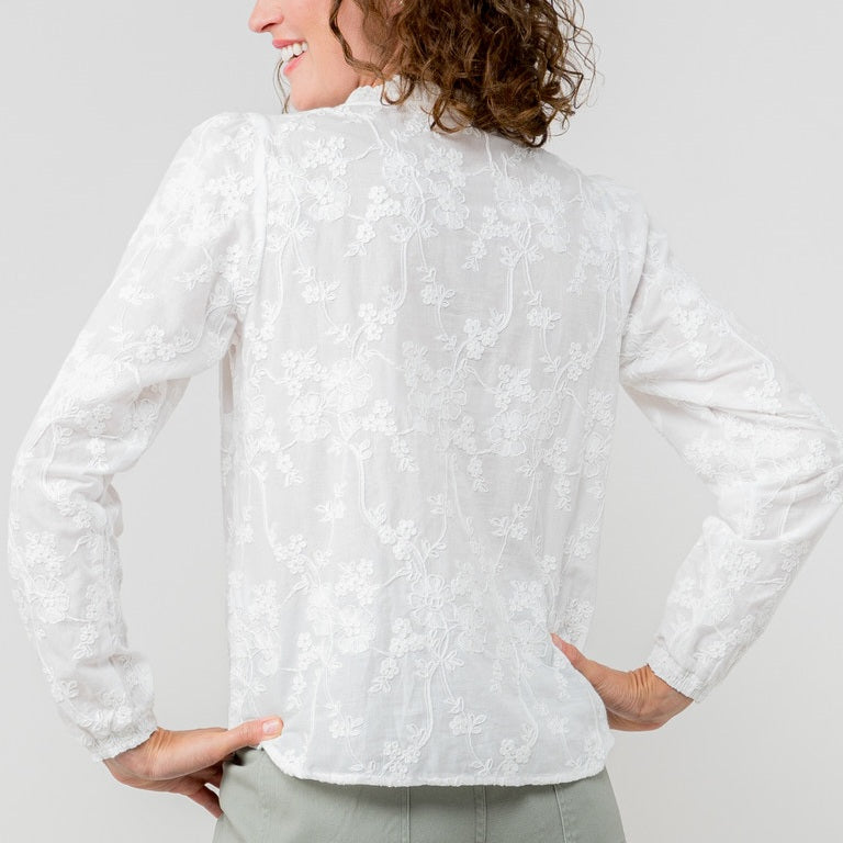 Lily & Me Emily Embroidered Blouse