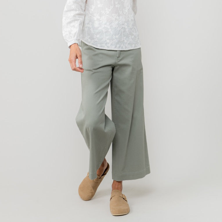 Lily & Me Isla Crop Trousers in Sage