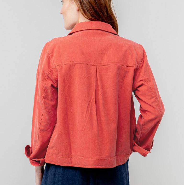 Lily & Me Southwester Jacket in Earth Red