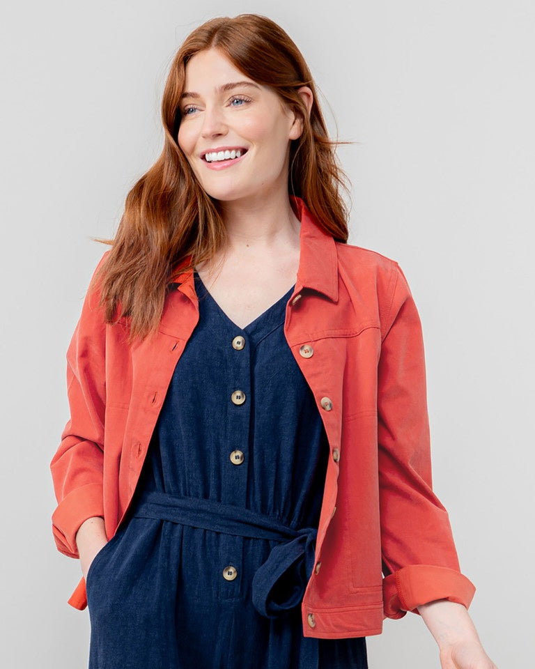 Lily & Me Southwester Jacket in Earth Red