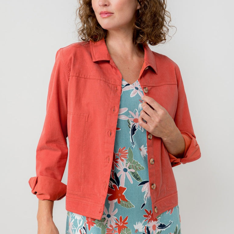 Lily & Me Southwester Jacket in Earth Red