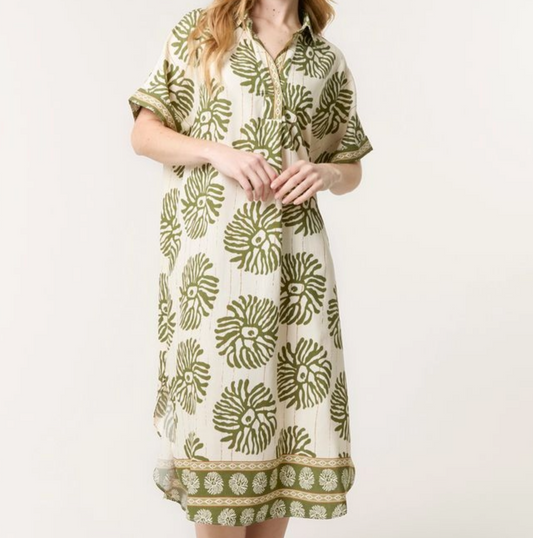 Fara Tunic Dress in Olive