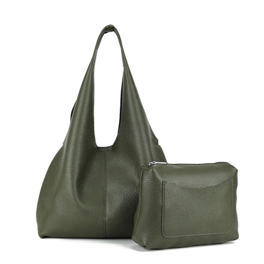 Slouch Shoulder Bag in Khaki