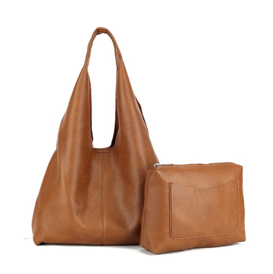 Slouch Shoulder Bag in Tan