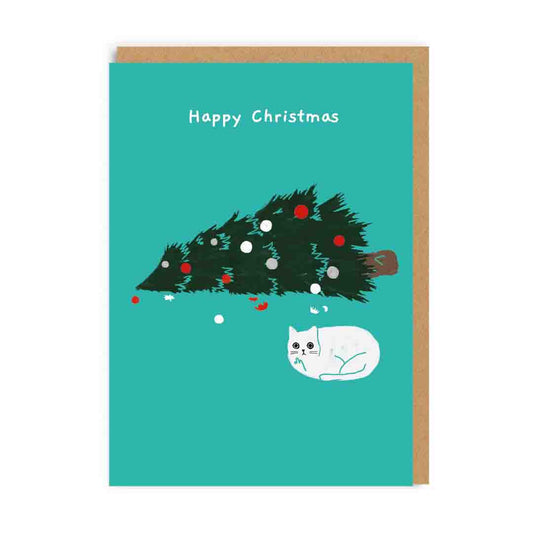 Happy Christmas Fallen Tree Card