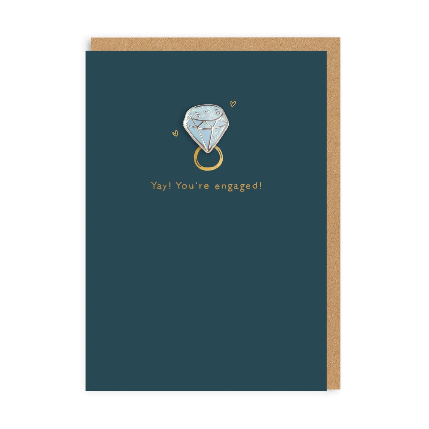 Diamond Engagement Enamel Pin Card