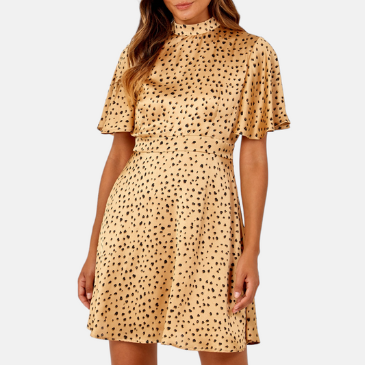 Angel Sleeve Leopard Dress
