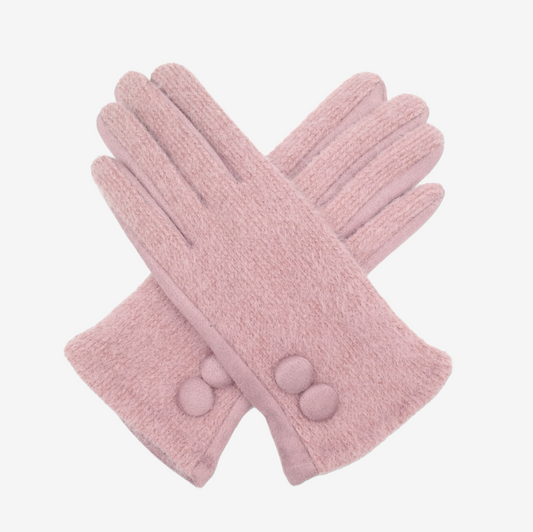 Button Boucle Gloves in Mauve