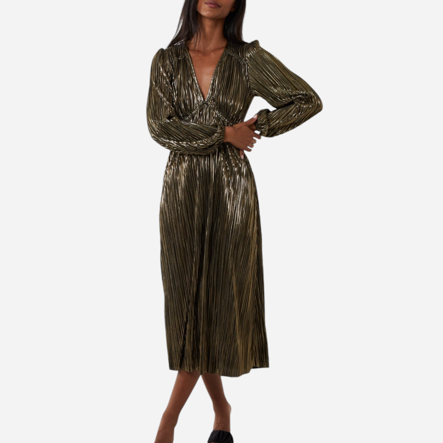 Melody Metallic Midi Dress