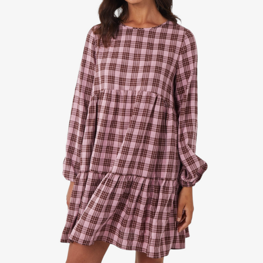 Mila Check Smock Dress