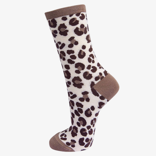 Leopard Print Bamboo Socks