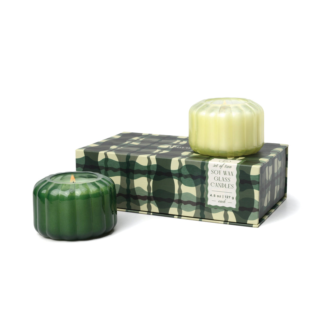 Paddywax Ripple Green Candle Gift Set