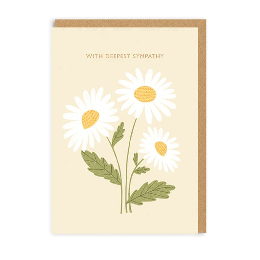 Deepest Sympathy Daisies Greeting Card