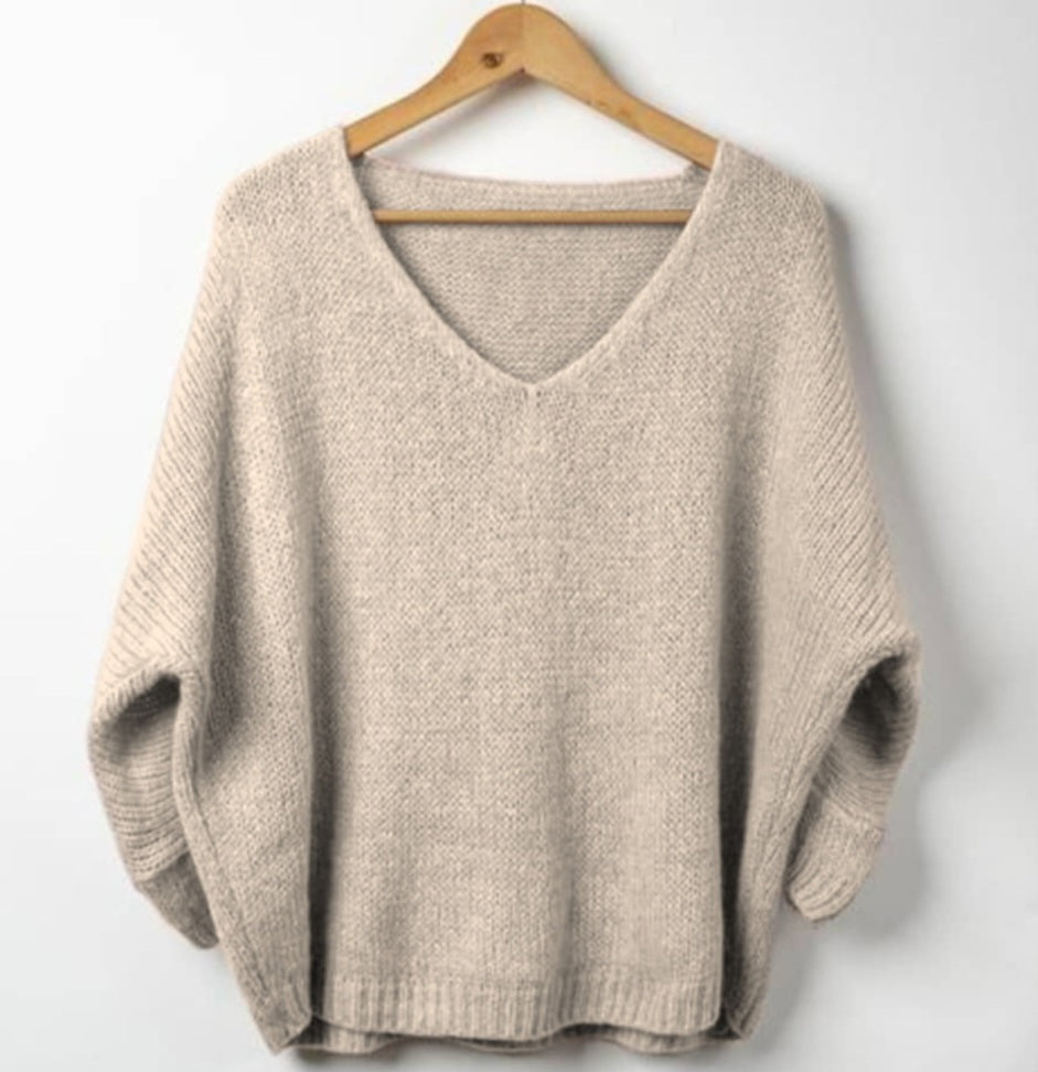 Mohair Slouch Jumper in Oatmeal