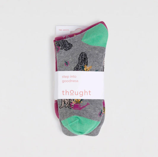 Thought Hazel Dog Organic Cotton Two Pack of Socks