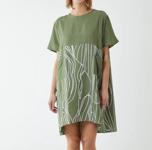 Abstract Cocoon Dress