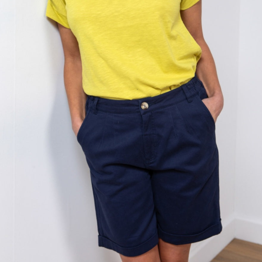 Lily & Me Marine Twill Shorts in Navy