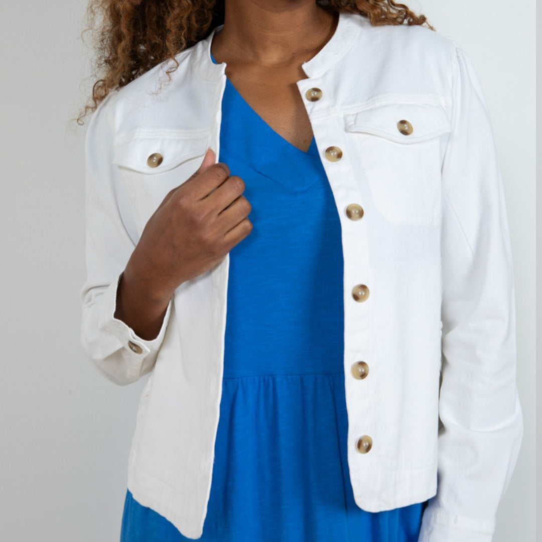 Lily & Me Ivy Twill Jacket in White