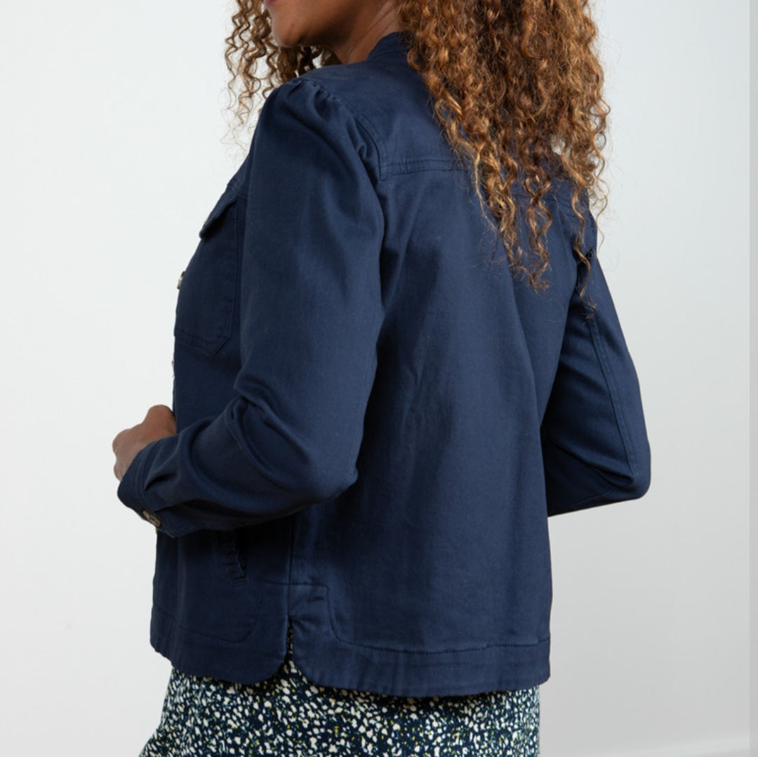 Lily & Me Ivy Twill Jacket in Navy