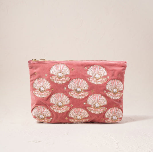 Pearl Shell Rose Pink Everyday Pouch