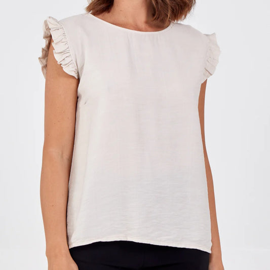 Beau Button Back Top Stone