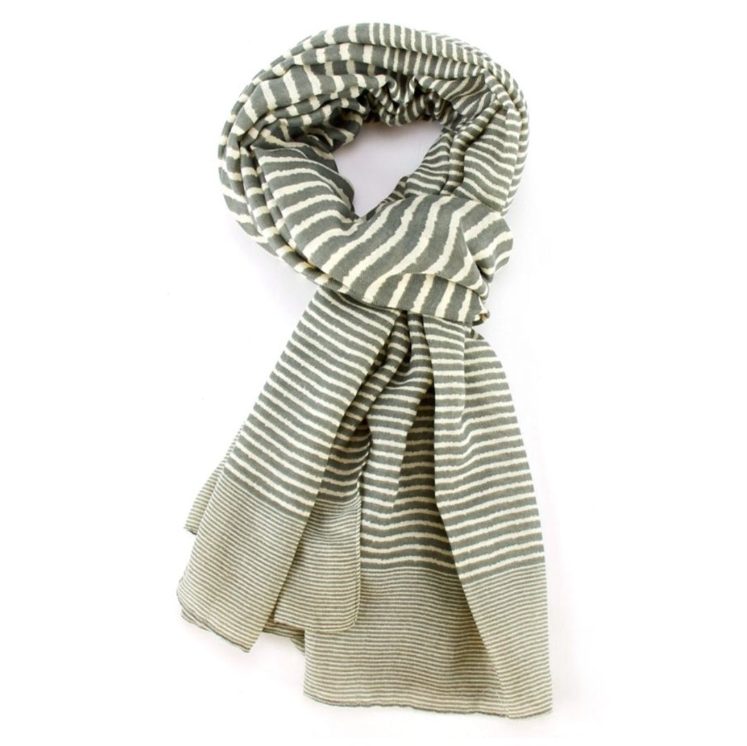 Stripe Scarf Khaki