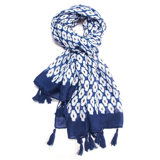 Mosaic Scarf Navy