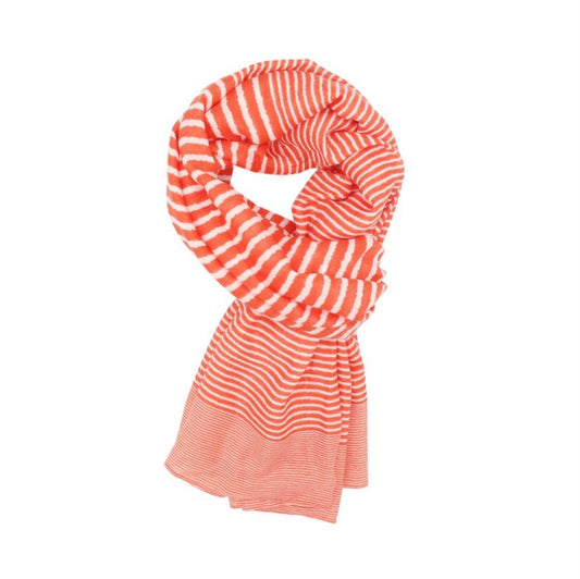 Selina Stripe Scarf in Orange