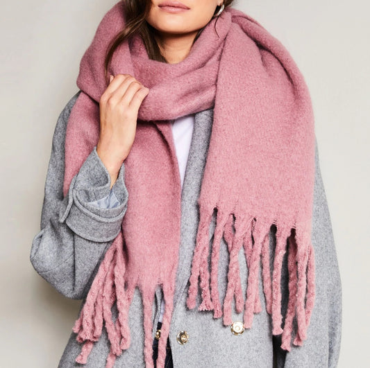 Hazel Chunky Scarf in Blush