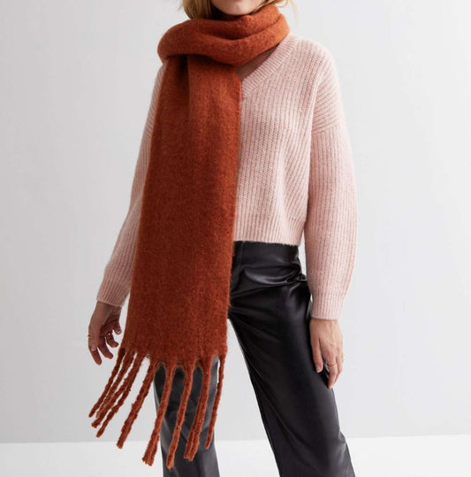 Hazel Chunky Scarf in Rust