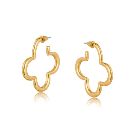 Carmen Floral Shaped Gold Plated Earrings