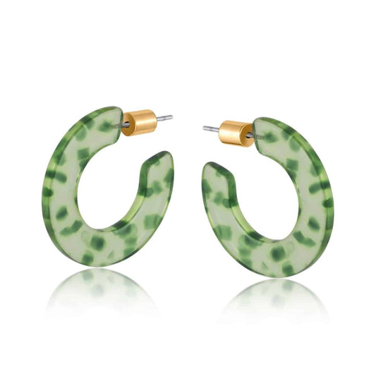 Marseille Flat Resin Hoop Earrings